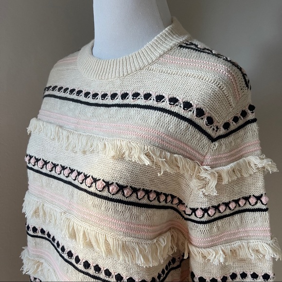 Stripe Fringe Sweater - Picture 6 of 7